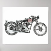 1938 Excelsior Warrior Motorrad Poster (Vorne)