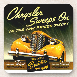 1938 kehrt Chrysler weiter Getränkeuntersetzer