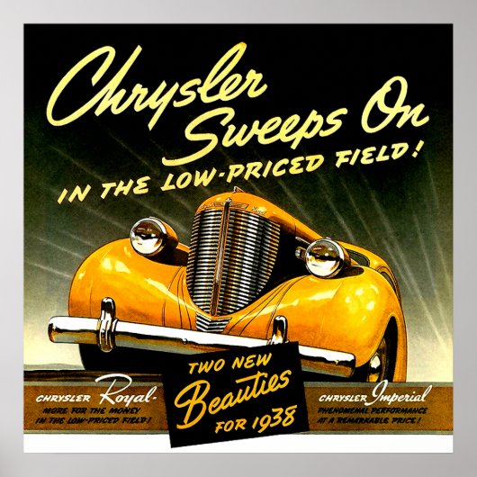 1938 kehrt Chrysler weiter Poster (Vorne)