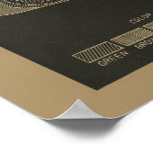 1938 Luftfahrt Hurrikan Flugzeug Design Kunst druc Poster (Ecke)