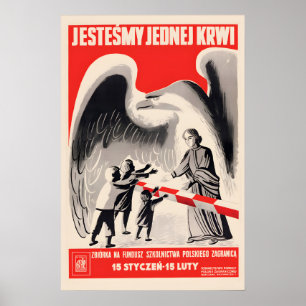 1938 Poster Polen vereint alle Polen in einem Land