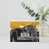 1938 Vintage Hudson Coupe Automobile Postkarte (Stehend Vorderseite)