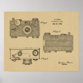 1938 Vintage Kamerapatentkunst Zeichnend Print Poster (Vorne)
