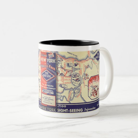 1939-40 NEW YORK WORLD FAIR BROCHURE Kaffee Tasse (VorderseiteRechts)