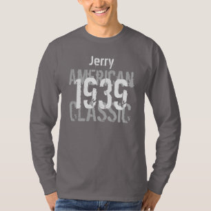 1939 amerikanischer Geburtstag GRAUES V18 des T-Shirt