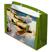 1939 British Fairey Junior Medium Bomber Große Geschenktüte (Rückseite Schrägansicht)