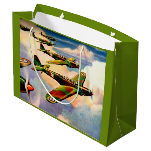 1939 British Fairey Junior Medium Bomber Große Geschenktüte (Rückseite Schrägansicht)