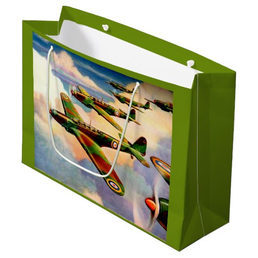 1939 British Fairey Junior Medium Bomber Große Geschenktüte (Vorderseite Schrägansicht)