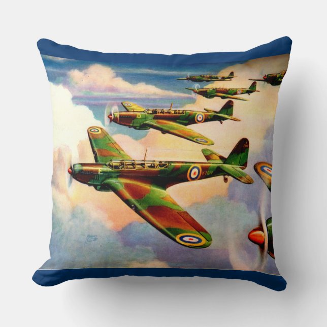 1939 British Fairey Junior Medium Bomber Kissen (Vorderseite)