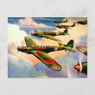 1939 British Fairey Junior Medium Bomber Postkarte
