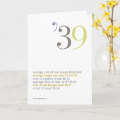 1939 Geburtstagspass Fakten Karte (Gelbe Blume)