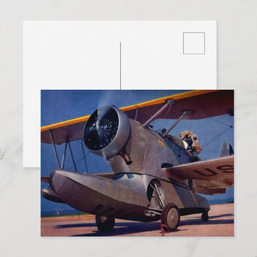 1939 Grumman F-2 Postkarte (Vorne/Hinten)