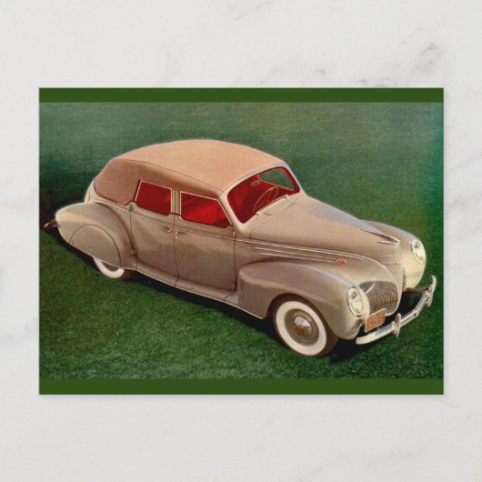 1939 Lincoln Zephyr Postkarte (Vorderseite)