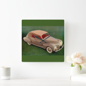 1939 Lincoln Zephyr Quadratische Wanduhr (Zuhause)