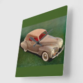 1939 Lincoln Zephyr Quadratische Wanduhr (Winkel)