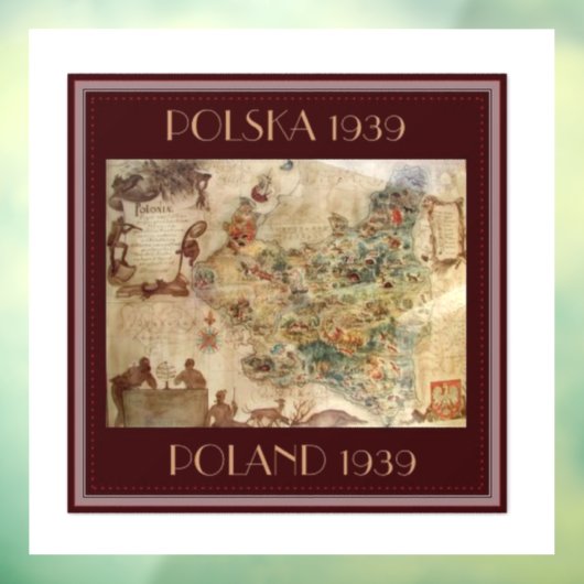 1939 MAP OF POLAND FENSTERAUFKLEBER (Blatt 3)