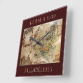1939 MAP OF POLAND QUADRATISCHE WANDUHR (Winkel)