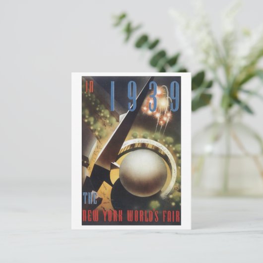 1939 New York World's Fair Postkarte (Stehend Vorderseite)