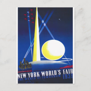 1939 New Yorker Weltmesse Postkarte