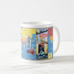 1939 NY WORLDS FAIR ÜBER "MEINE REISE MUG" KAFFEETASSE