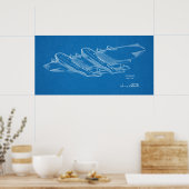 1939 Ozeanflugzeug-Patentkunst Zeichnend Druckkuns Poster (Küche)