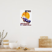 1939 Paris 12 Stunden Vintages Rennen Poster (Küche)