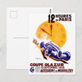 1939 Paris 12 Stunden Vintages Rennen Postkarte (Vorne/Hinten)