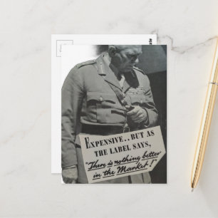 1939 Schwarz-Weiß-Teurer Mann Collage Postkarte