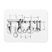 1939 Selmer Paris Balanced Action Saxophon Magnet (Horizontal)