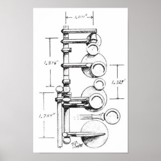 1939 Selmer Paris Balanced Action Saxophon Poster