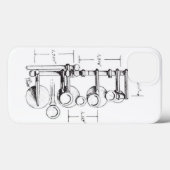 1939 Selmer Paris Balanced Action Saxophone Case-Mate iPhone Hülle (Rückseite (Horizontal))