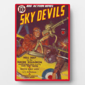 1939 SKY DEVILS PULP MAGAZINE COVER FOTOPLATTE (Vorderseite)