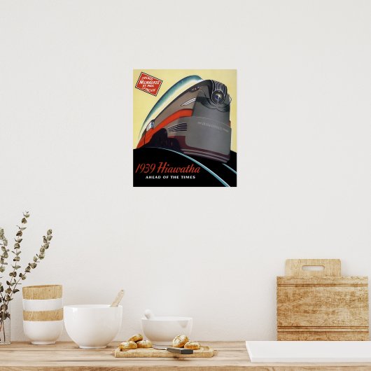 1939 STREAMLINED TRAIN POSTER (Küche)