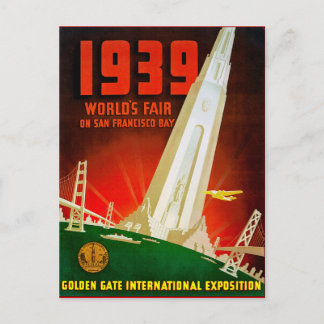 1939 Weltmesse San Francisco Postkarte