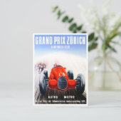 1939 Zürich Grand Prix Vintager Rennsport Postkarte (Stehend Vorderseite)
