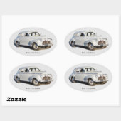 1940 2500 Deluxe-Aufkleber Ovaler Aufkleber (Blatt)