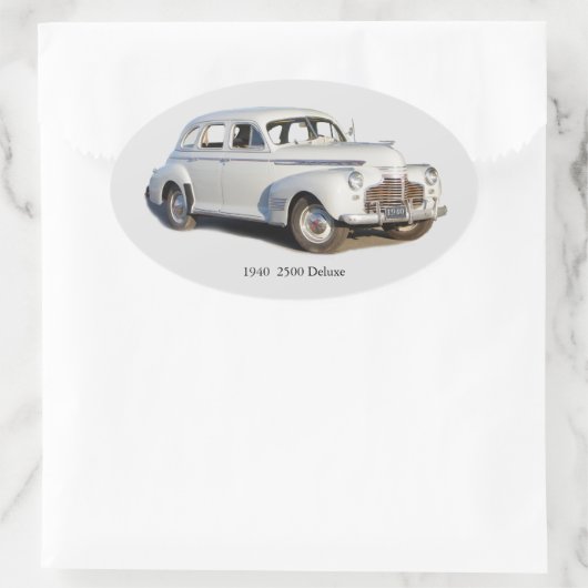 1940 2500 Deluxe-Aufkleber Ovaler Aufkleber (Tasche)