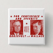 1940 Abstimmung Roosevelt + Wallace, rot Button (Vorderseite)