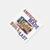 1940 American Made 80. Geburtstag Serviette (Ecke)