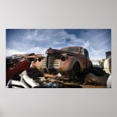 1940 Buick & F-86 Säbelüberflug - Schrottart Poster (Vorne)