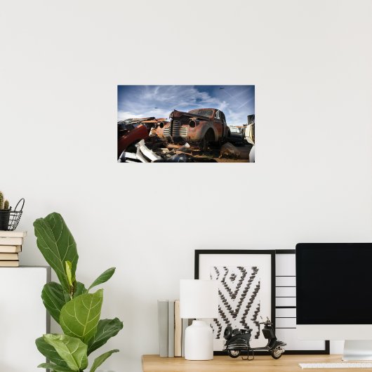 1940 Buick & F-86 Säbelüberflug - Schrottart Poster (Heimbüro)