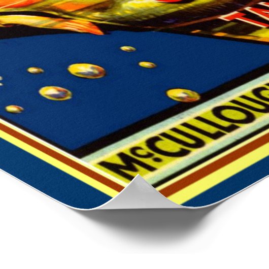 1940 "Deep Water" Fruchtkasten Ad -12x16 Poster (Ecke)