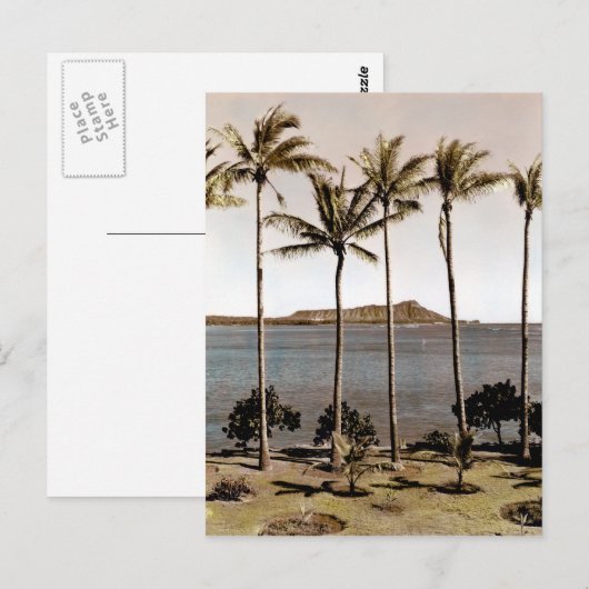1940 Diamond Head Hawaii Postkarte (Vorne/Hinten)