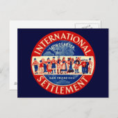 1940 Internationaler Vergleich San Francisco Postkarte (Vorne/Hinten)