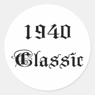 1940 Klassiker Runder Aufkleber