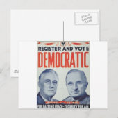 1940 Roosevelt - Truman Postkarte (Vorne/Hinten)