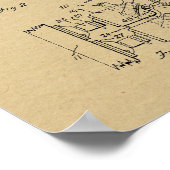 1940 Vintage anatomische Wirbelsäule - Patentschri Poster (Ecke)