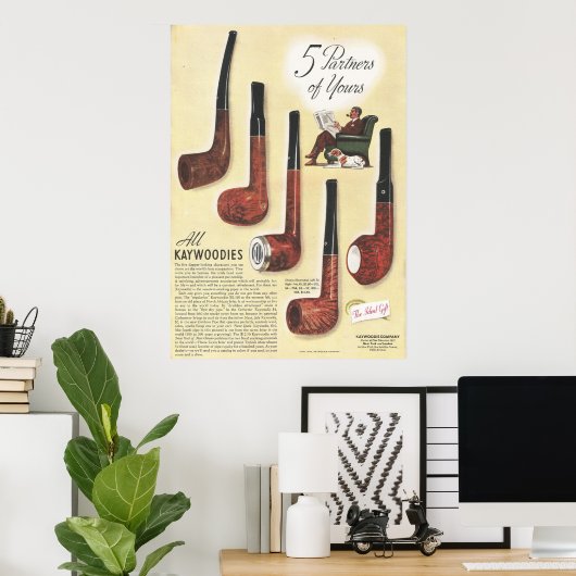 1940 Vintage Pipe Ad Poster (Heimbüro)