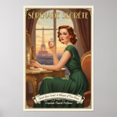 1940 Vintage Sérénade Secrète Perfume Advertising Poster (Vorne)