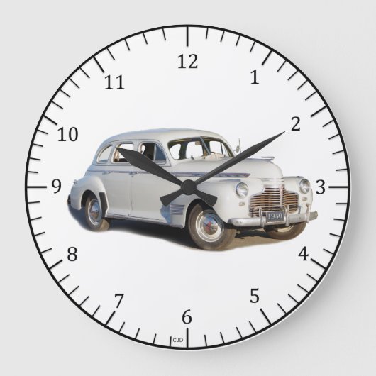 1940 weiß 2500 Deluxe Uhr (Vorderseite)